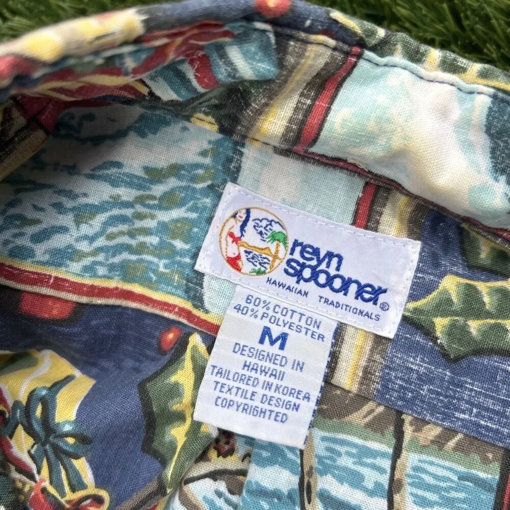 Reyn Spooner 2011 Macys Mele Kalikimaka Collectible Christmas Hawaiian Shirt M